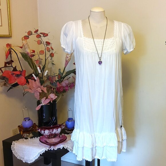 Vintage Purple Cracked Crystal Heart Silver Pendant Silver Tone Long Necklace - Picture 11 of 11